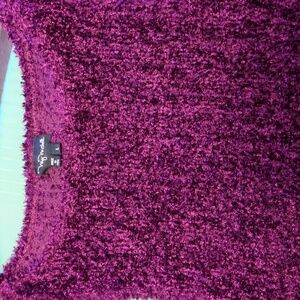 My Michelle Purple Textured Tank Top